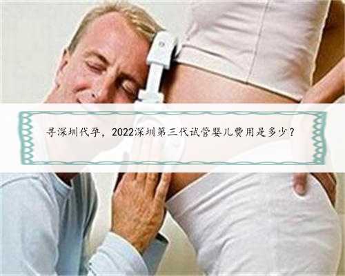 寻深圳代孕，2022深圳第三代试管婴儿费用是多少？